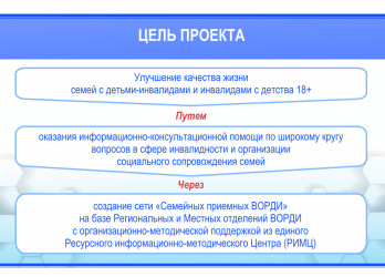 Цели деятельности Семейных приемных ВОРДИ